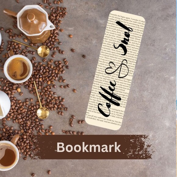 Coffee Quote Book Page Bookmarks, Coffee Gifts, Bookish - Picture 2 of 5